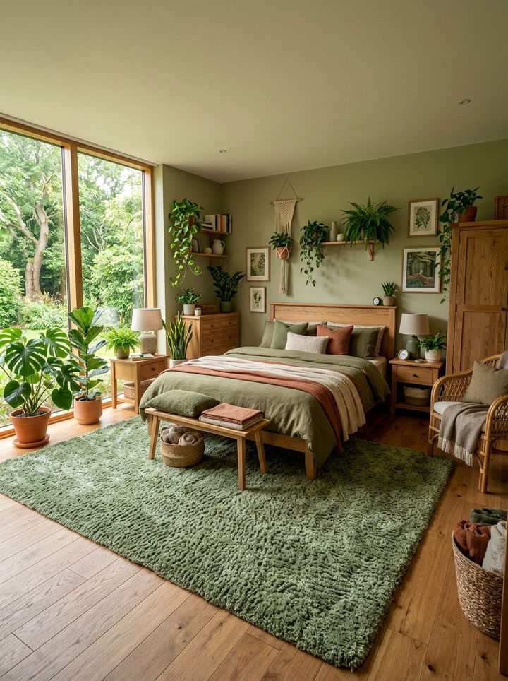 Sage Green Shag Rug - 30 bedroom shag rugs