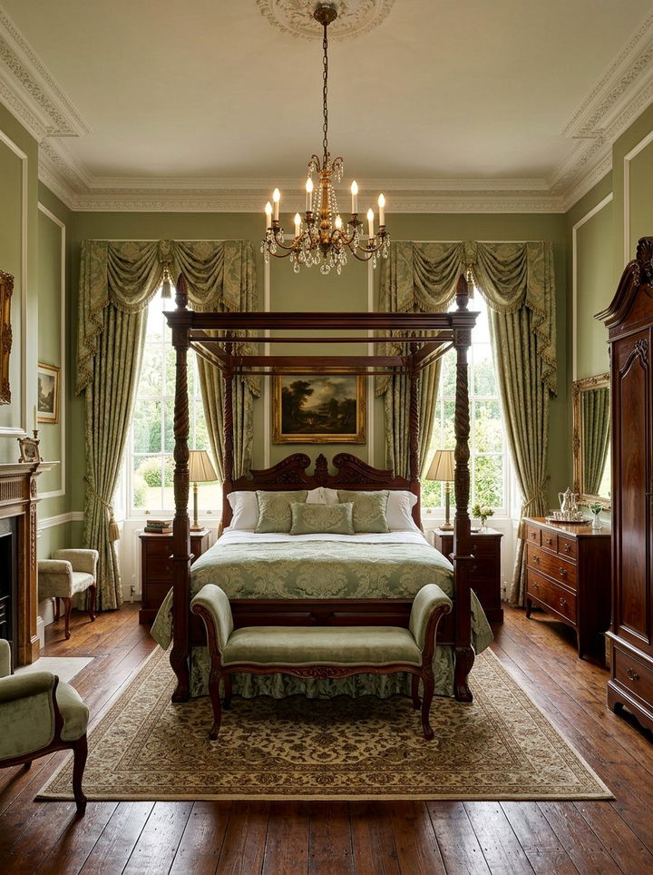 Sage Green Traditional Bedroom - 30 bedroom sage green walls