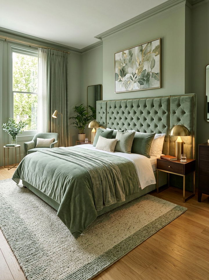 Sage Green Velvet Bedroom - 30 sage green bedroom ideas