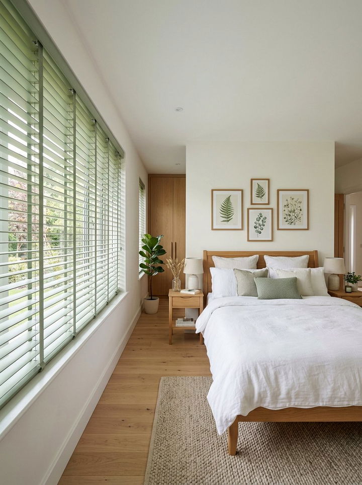 Sage Green Venetian Blinds - 30 bedroom venetian blinds