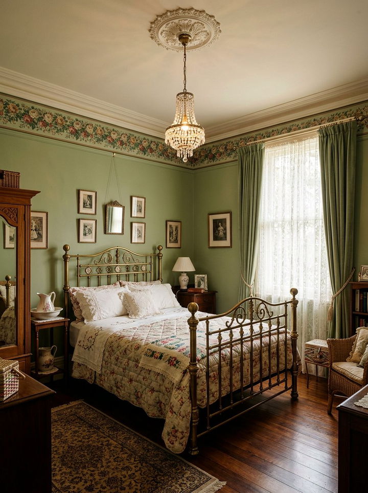 Sage Green Victorian Bedroom - 30 bedroom sage green walls