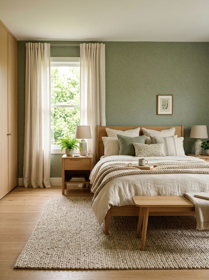 Sage Green Wallpaper - 30 bedroom removable wallpapers