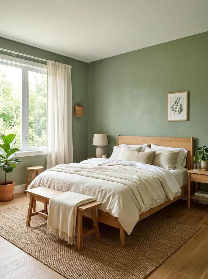 Sage Green Walls - 30 Norwegian bedroom ideas