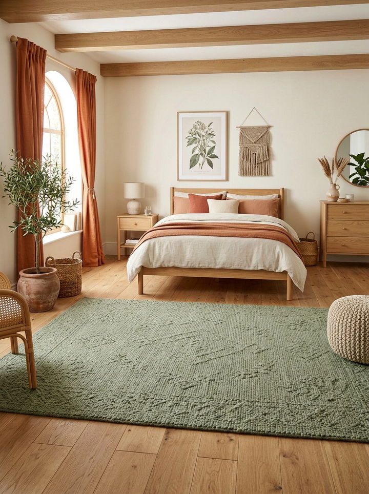 Sage Green Wool Rug - 30 bedroom wool rugs