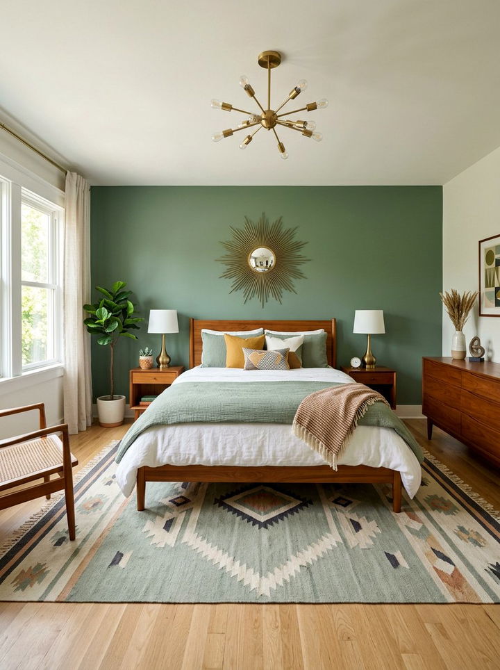Sage Mid Century Modern - 30 sage bedroom decor ideas
