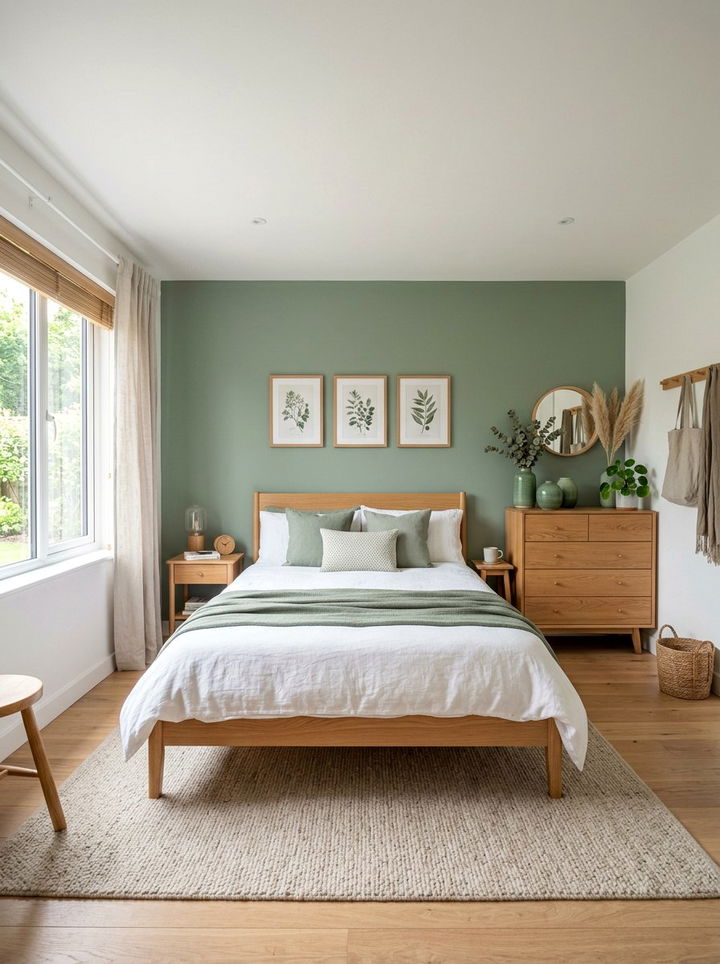 Sage and Wood Furniture - 30 sage bedroom decor ideas