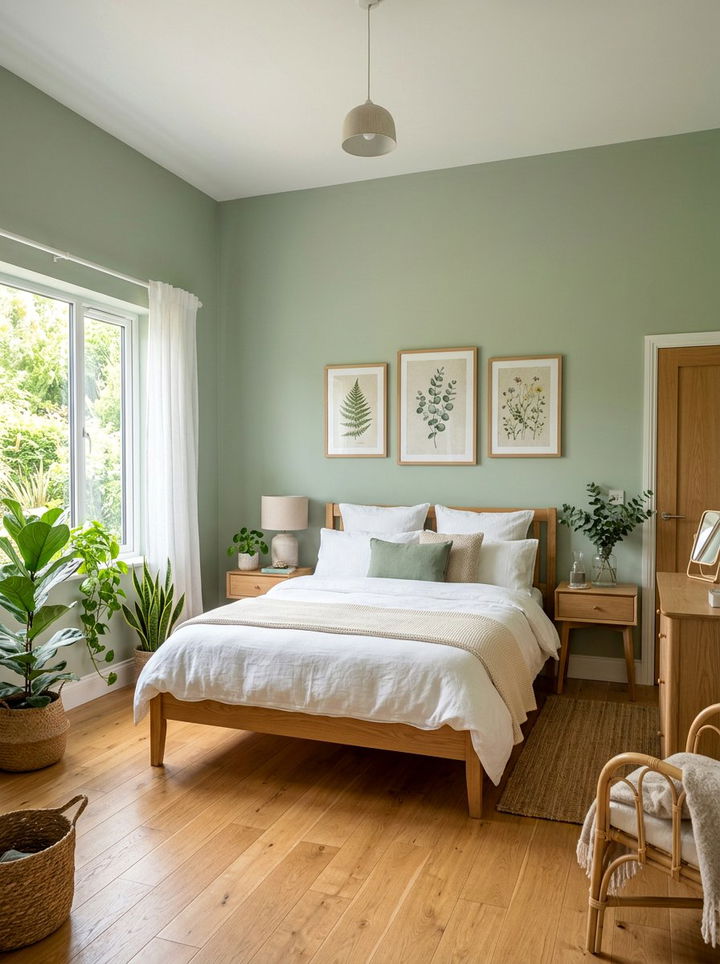 Sage green bedroom - 30 colorful bedroom ideas