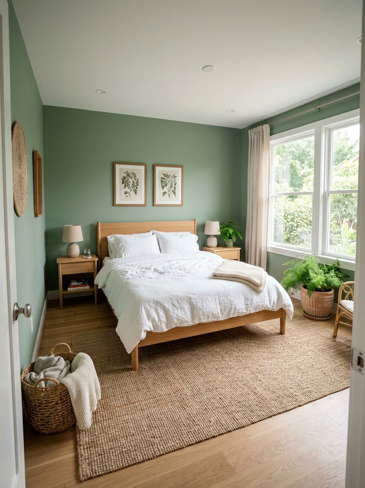 Sage green bedroom - 30 earthy bedroom color ideas