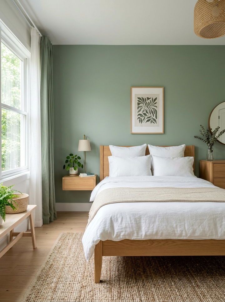 Sage green bedroom - 30 minimalist green bedroom ideas