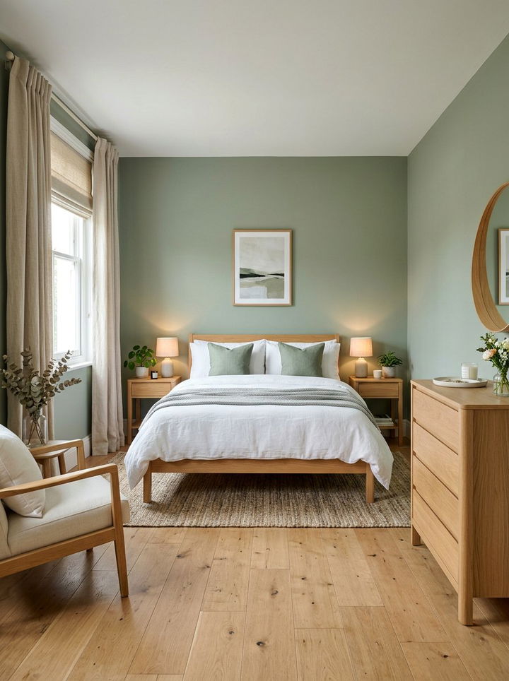 Sage green bedroom - 30 pastel bedroom ideas