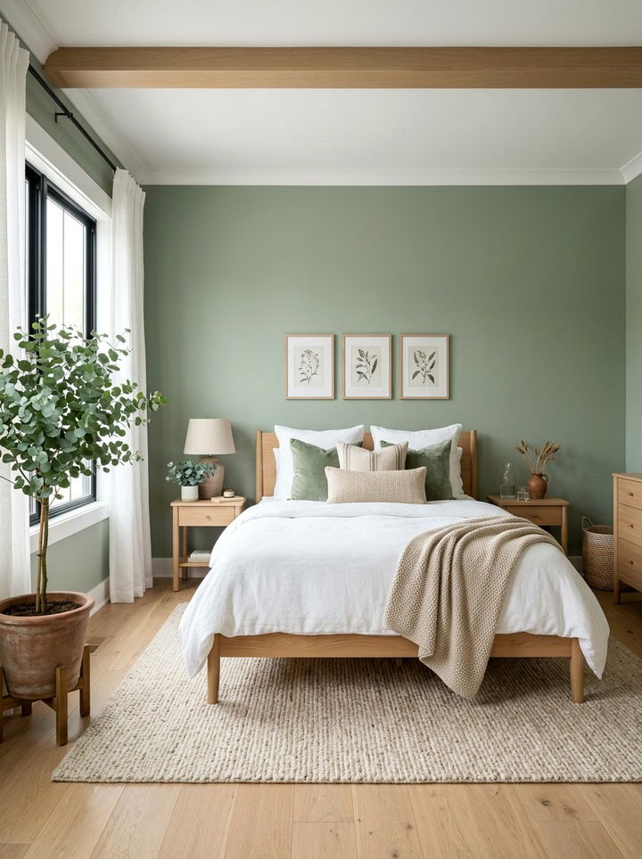 Sage green bedroom - 30 restful bedroom ideas