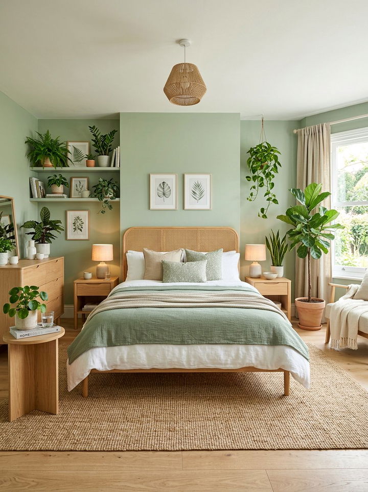 Sage green bedroom - 30 romantic bedroom color ideas