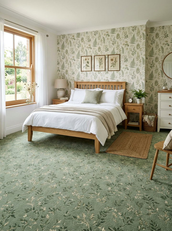 Sage green bedroom carpet - 30 bedroom carpet ideas
