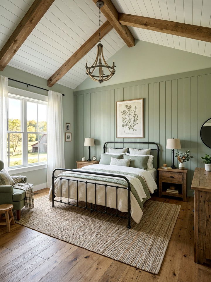 Sage green farmhouse bedroom - 30 sage bedroom ideas