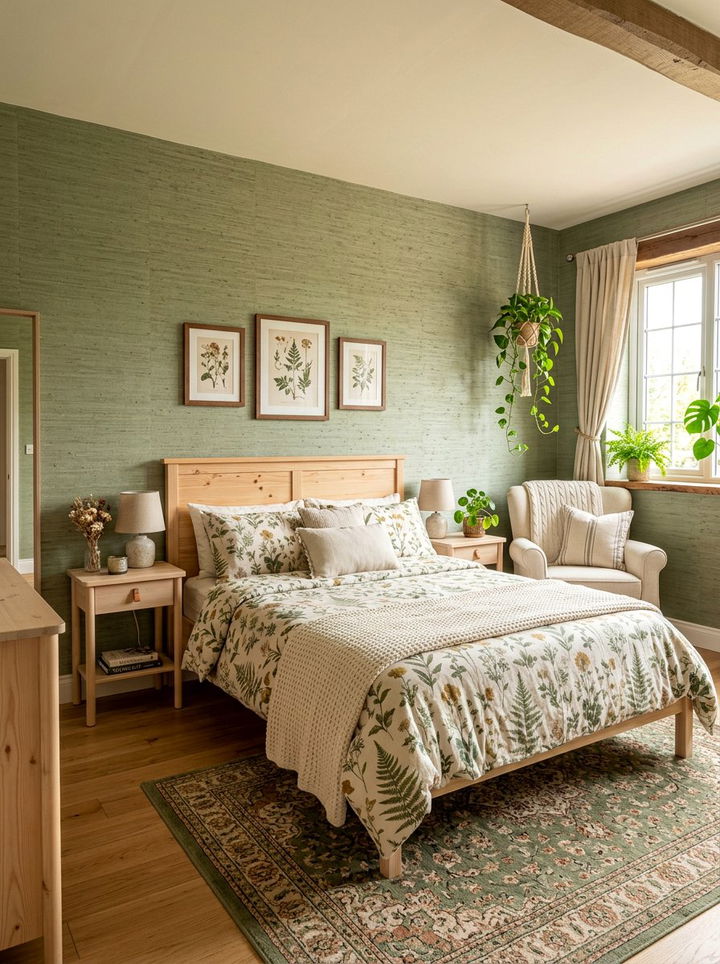 Sage green grasscloth wallpaper - 30 bedroom grasscloth wallpapers