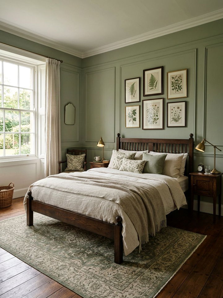 Sage green vintage bedroom - 30 vintage bedroom color ideas