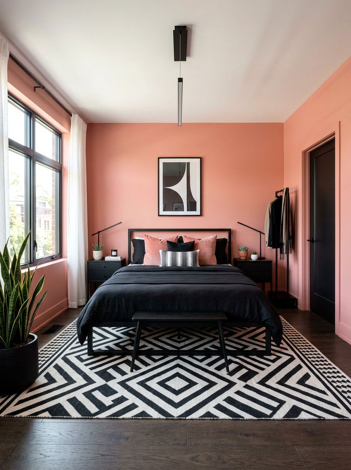 Salmon Pink And Black Bedroom - 30 salmon pink bedroom ideas