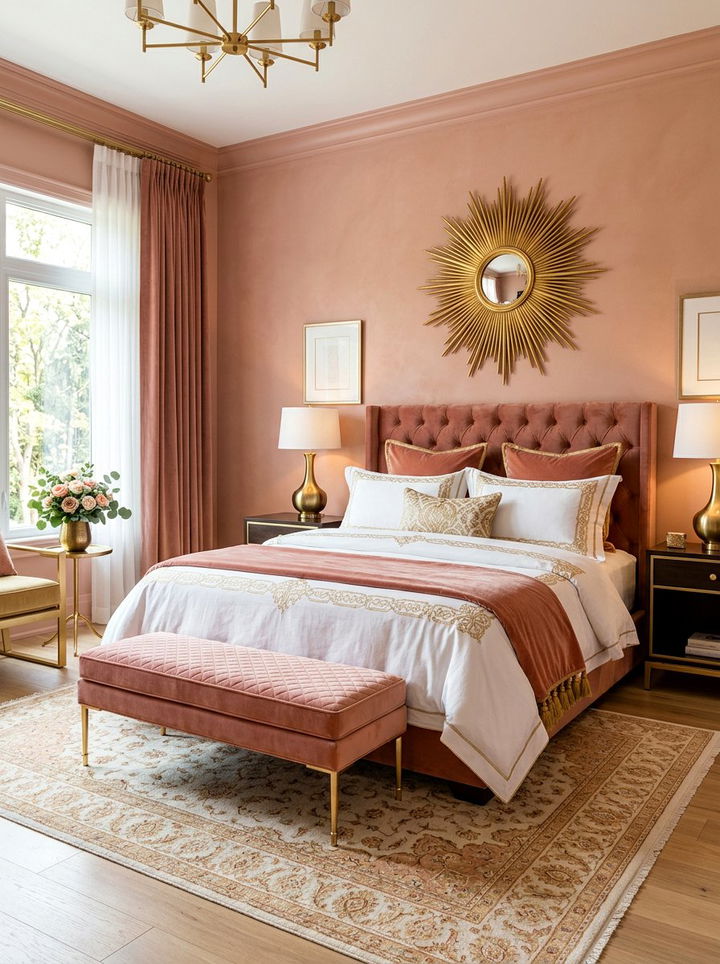 Salmon Pink And Gold Bedroom - 30 salmon pink bedroom ideas