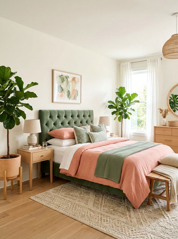 Salmon Pink And Sage Green Bedroom - 30 salmon pink bedroom ideas