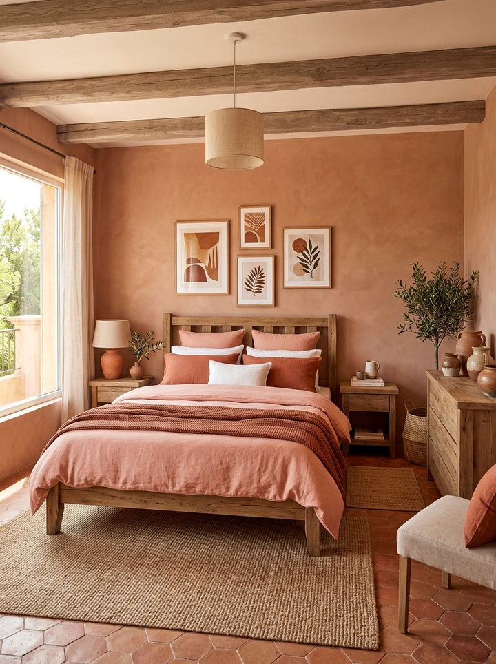 30 Salmon Pink Bedroom Ideas for a Soft and Chic Space