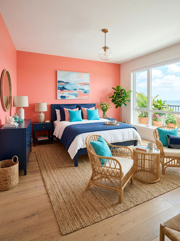 Salmon Pink Bedroom - 30 bedroom pink walls