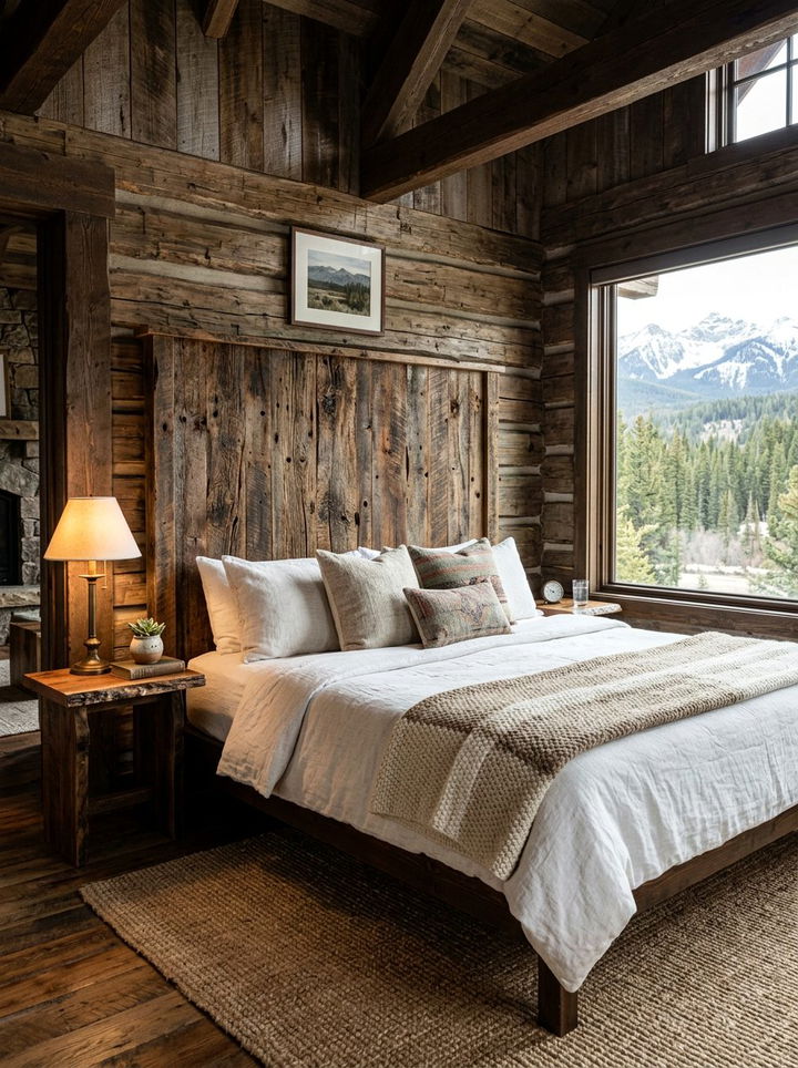 Salvaged Wood Headboard - 30 secondhand bedroom ideas