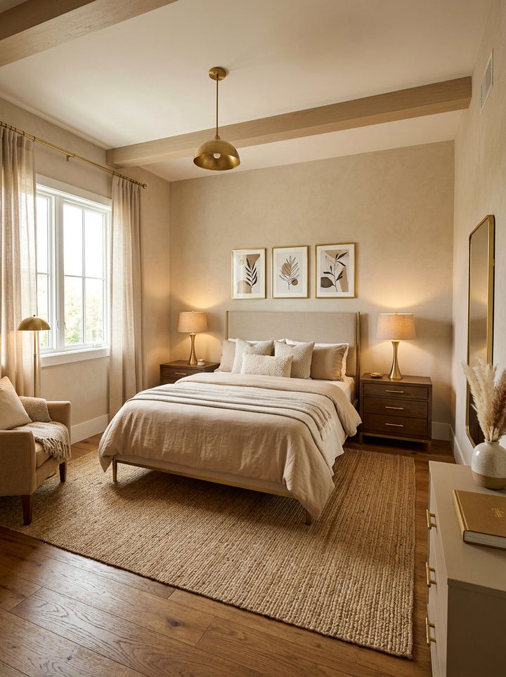 Sand And Brass Bedroom - 30 sand colored bedroom ideas