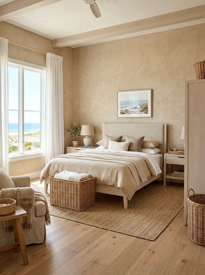 Sand colored bedroom - 30 Nordic bedroom color ideas