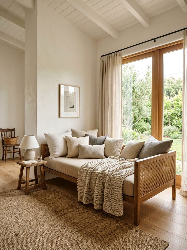 Sand colored daybed - 30 beige bedroom furniture ideas