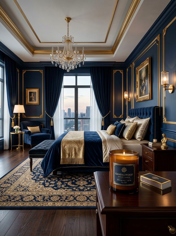 Sandalwood Glass Candle - 30 bedroom scented candles