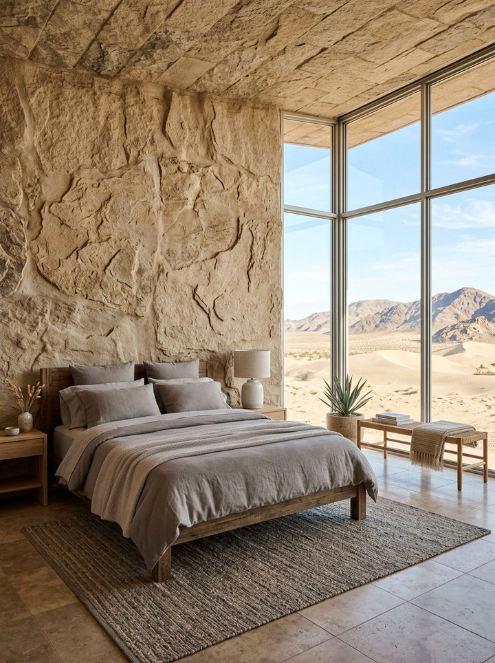 Sandstone Bedroom - 30 desert bedroom color ideas