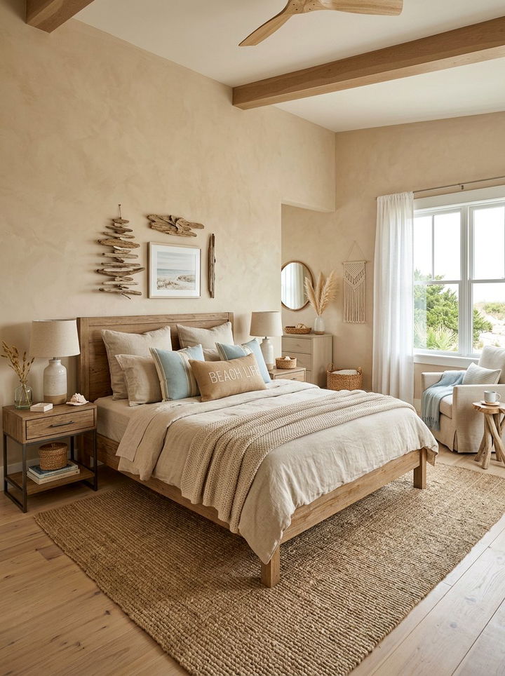 Sandy Beige Bedroom Decor - 30 ocean inspired bedroom color ideas