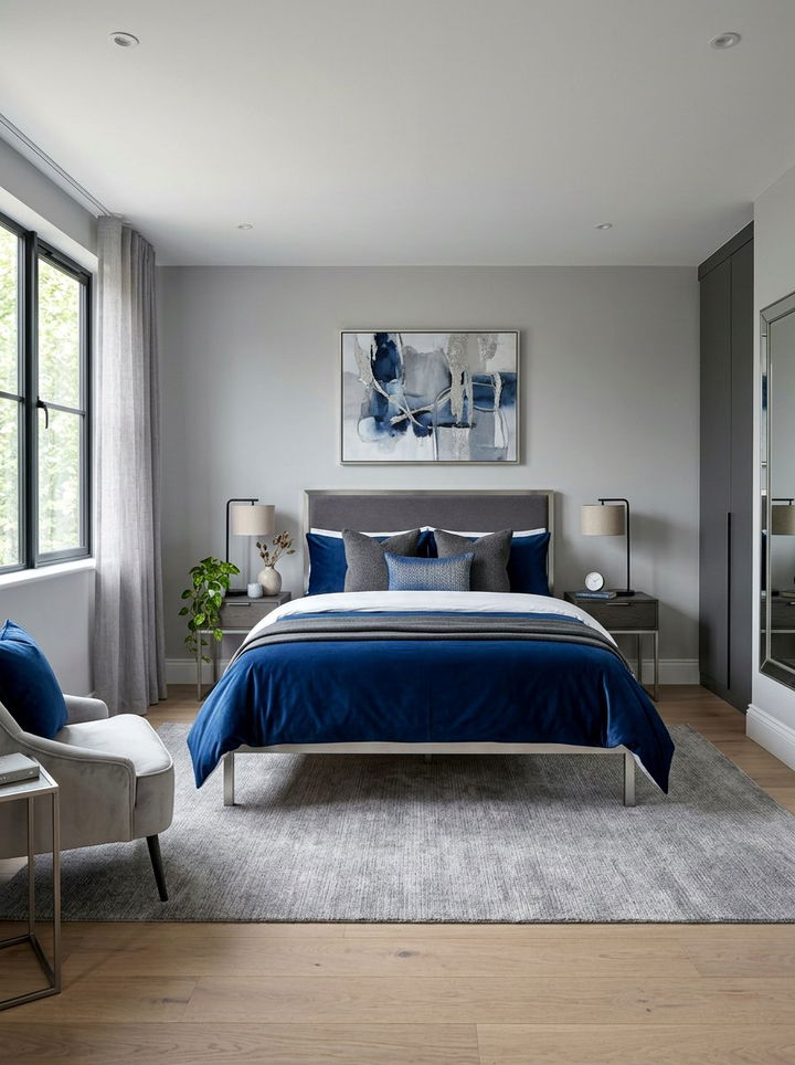 Sapphire And Grey Bedroom Color Palette - 30 sapphire bedroom ideas