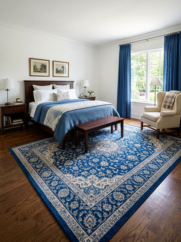 Sapphire Blue Area Rug - 30 sapphire bedroom ideas