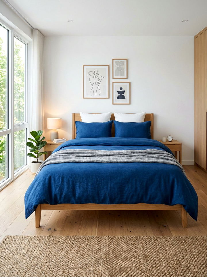 Sapphire Blue Bedding Set - 30 sapphire bedroom ideas