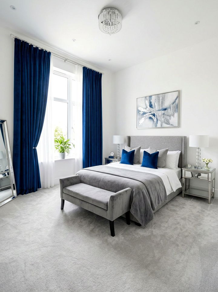 30 Sapphire Bedroom Ideas for a Luxurious and Bold Look
