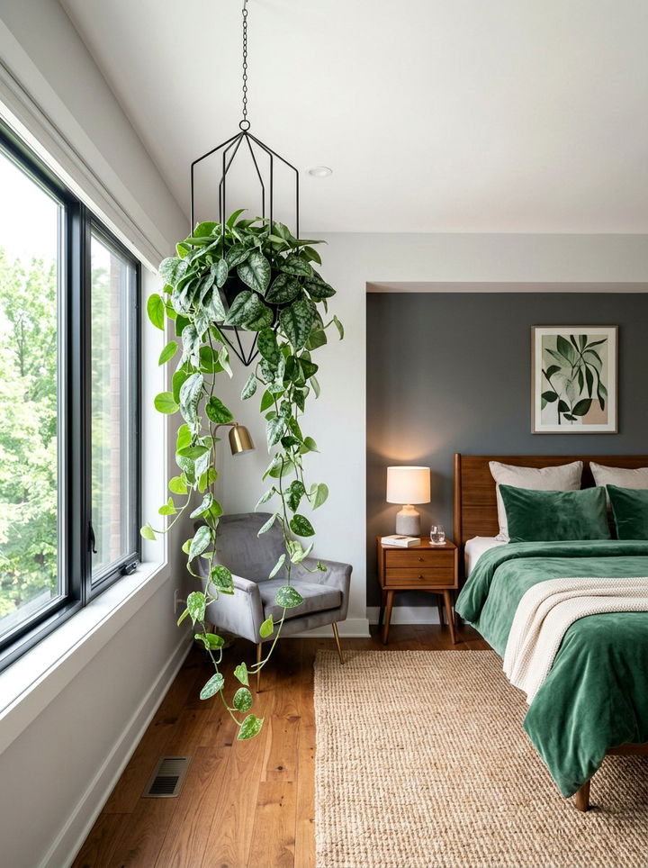 Satin Pothos Bedroom - 30 bedroom hanging plants