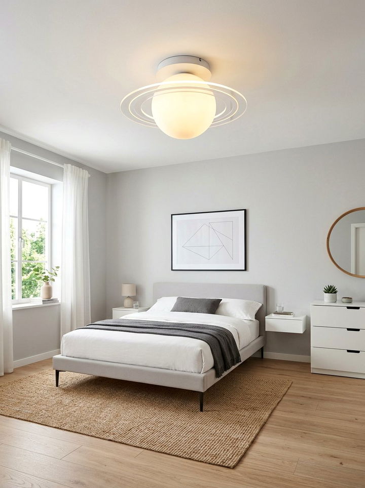 Saturn Ceiling Light - 30 planet bedroom ideas