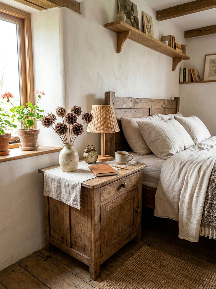 Scabiosa Pod Bedroom Accent - 30 bedroom dried flowers