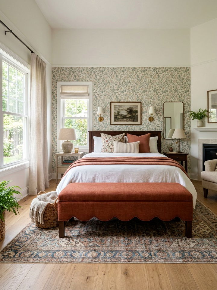 Scalloped Edge Bench - 30 bedroom end of bed benches