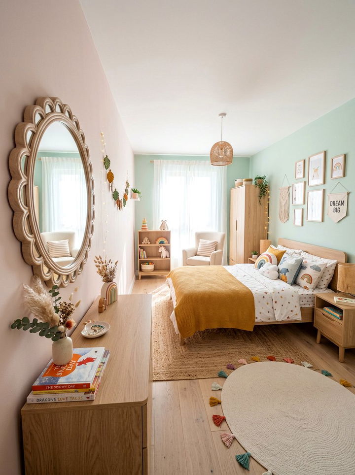 Scalloped Edge Mirror - 30 bedroom mirror ideas