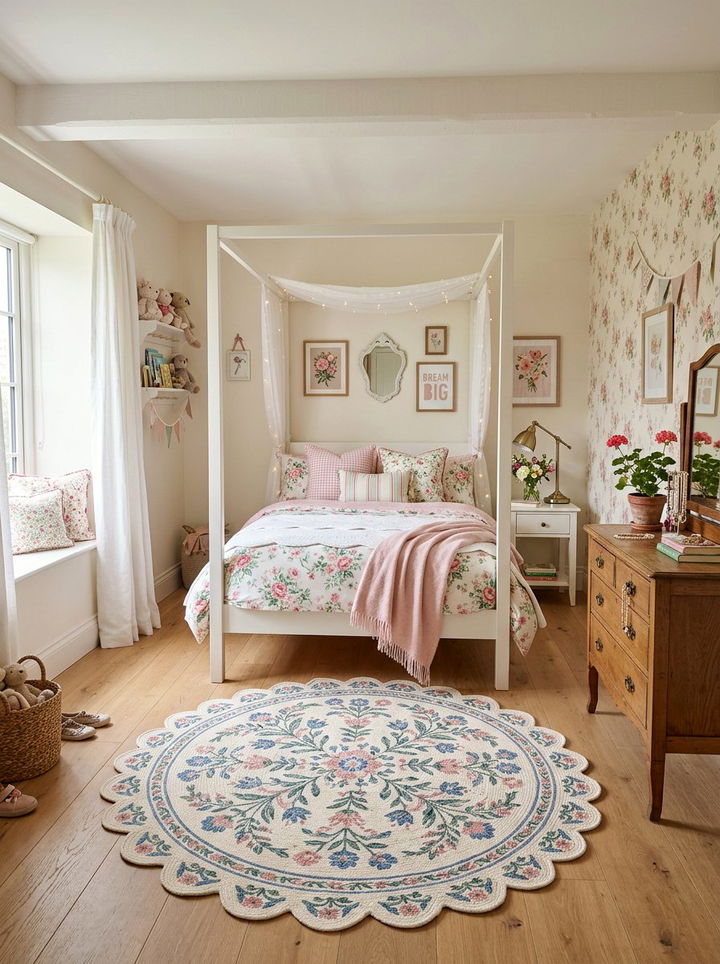 Scalloped Edge Round Rug - 30 bedroom round rugs