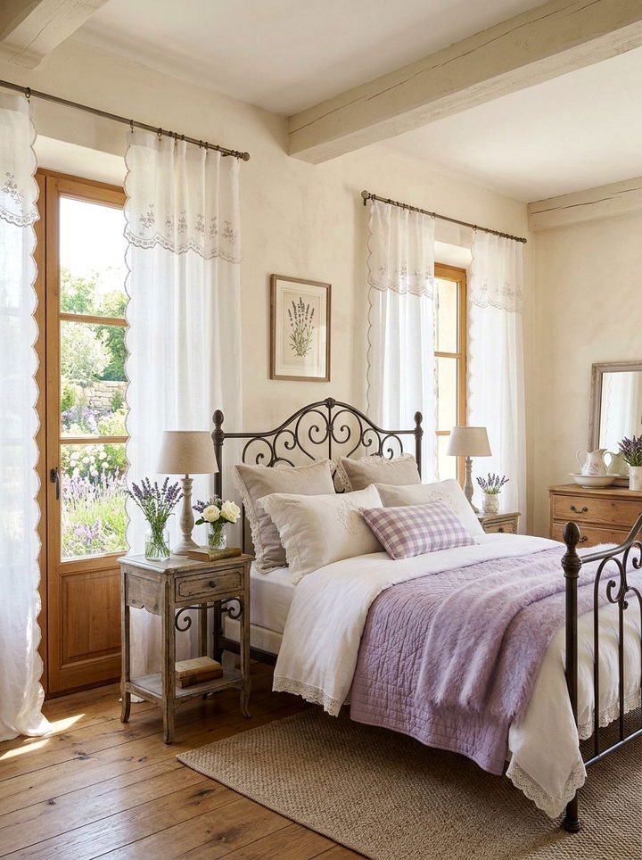 Scalloped edge sheer curtains - 30 bedroom sheer curtains