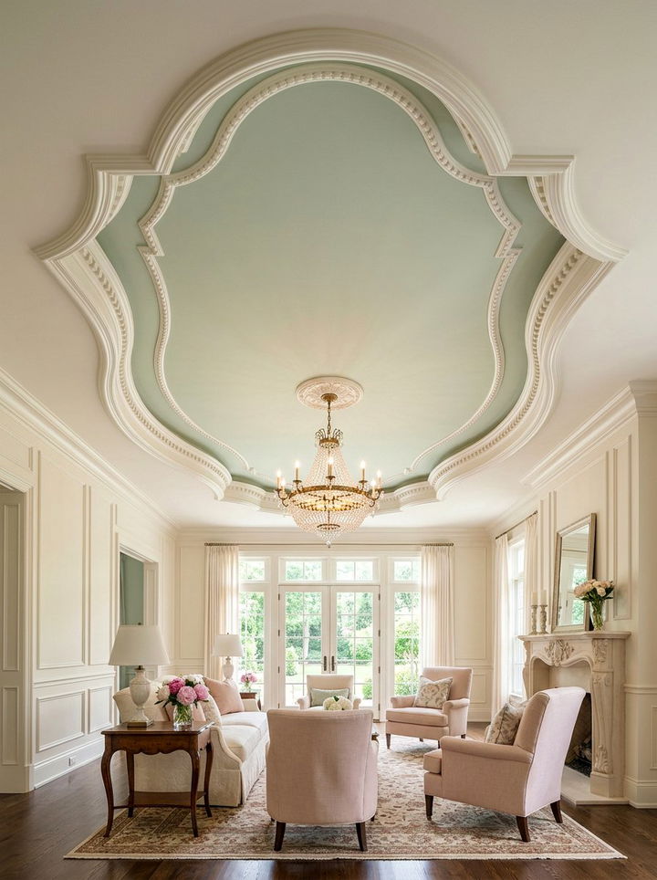 Scalloped tray ceiling - 30 bedroom tray ceiling ideas