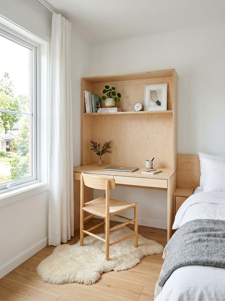 Scandi Bedroom Built In Desk - 30 bedroom built-in desks