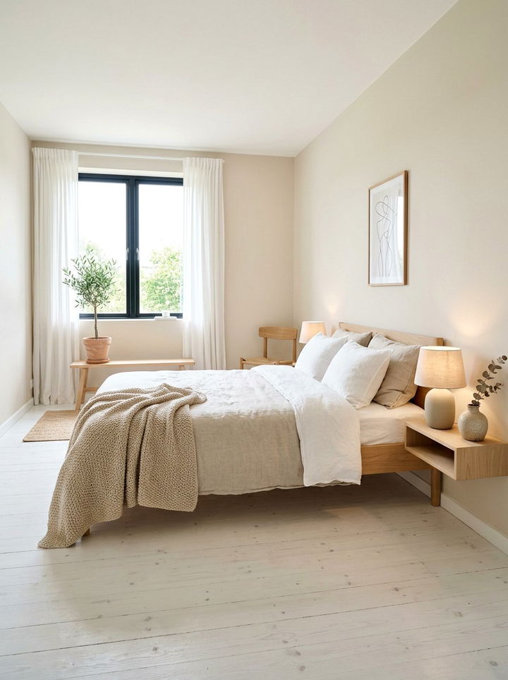Scandi Beige Bedroom - 30 beige bedroom decor ideas