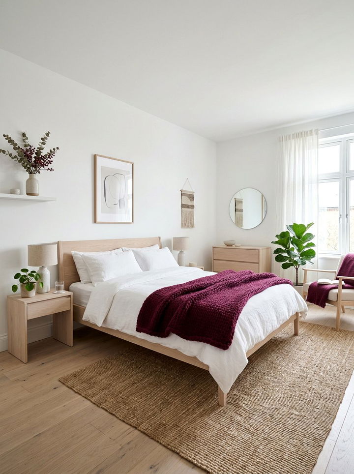 Scandi Berry Bedroom - 30 berry bedroom ideas