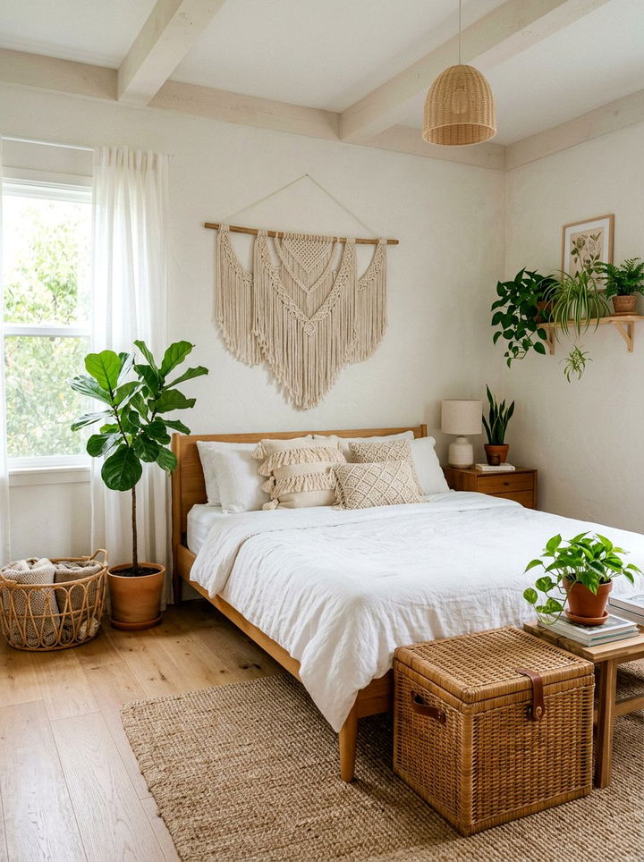 Scandi Boho Bedroom - 30 scandinavian white bedroom ideas