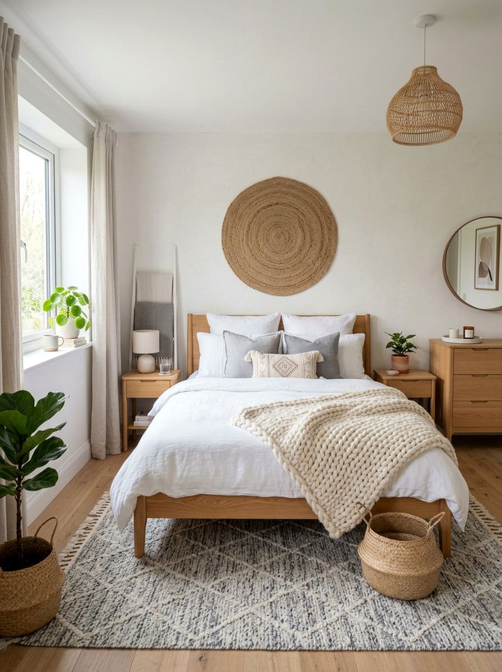 Scandi Boho Bedroom - 30 bohemian bedroom ideas