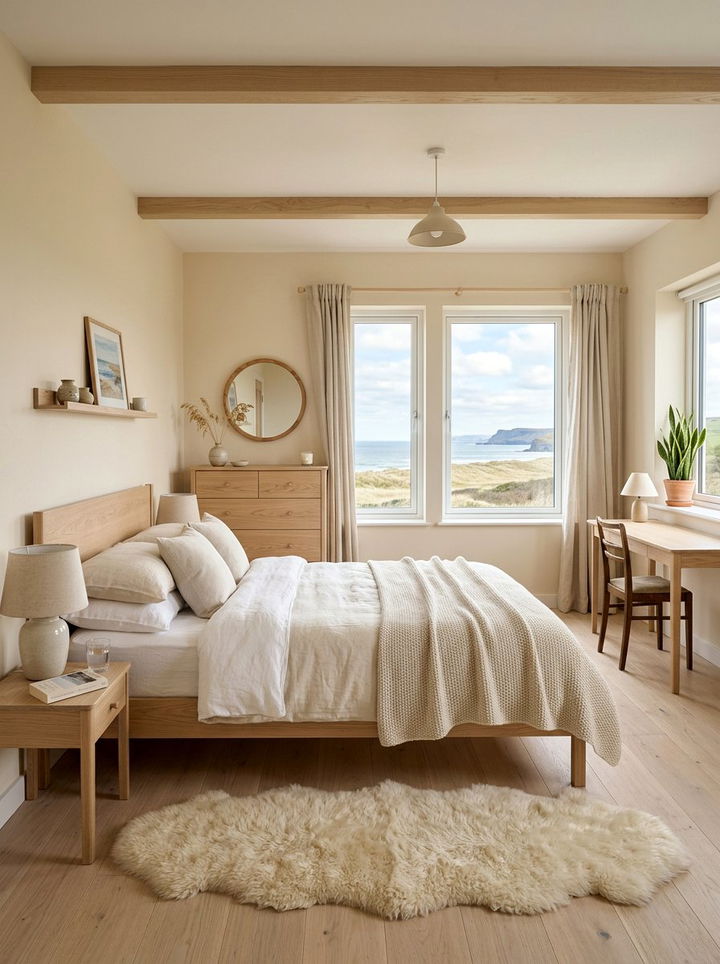 Scandi Coastal Cream Bedroom - 30 coastal cream bedroom ideas